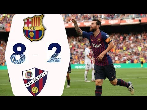 barcelona vs huesca (8-2) hd