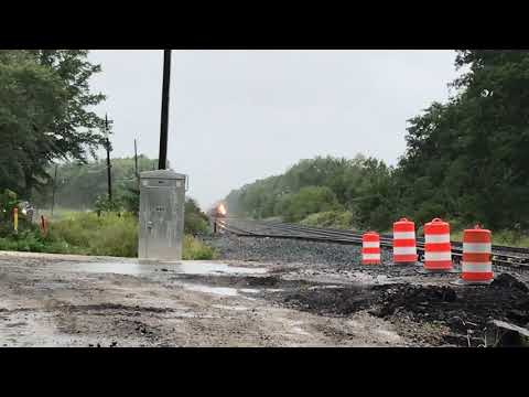 Fast CSX coal train in the rain!