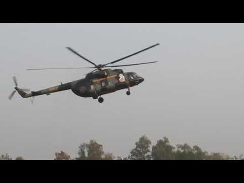 Halecoptar landing Gaibandha sha Abdul hamid astadiam