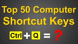 Top 50 Computer Keyboard Shortcut Keys | Computer Shortcut Keys | Top Keys | Best Keys | AlphaRez