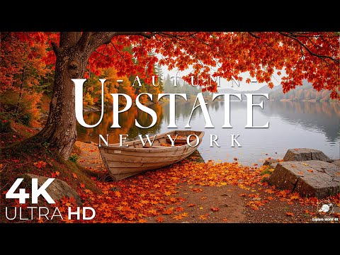 Upstate,New York 4K – Autumn Colors Draping 🍁HillsRivers, and Scenic Byways🍂Beautiful Relaxing Music