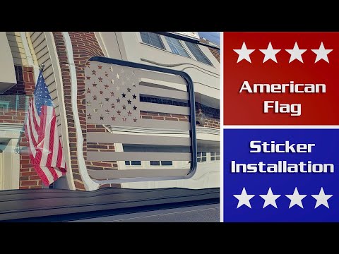 Elevated Auto Styling Tactical American Flag Truck Sticker / Decal Installation on the Ford F-150