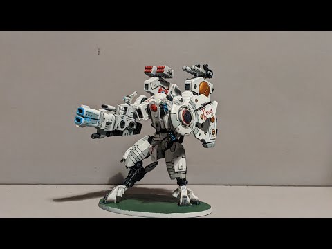 Warhammer 40k - Tau  - XV104 Riptide Battlesuit - Howto Paint for Beginner
