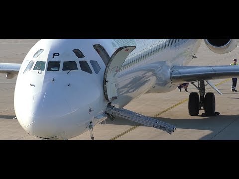 Bulgarian Air Charter MD-82 engine start, close-up and takeoff at Graz Airport | LZ-LDP
