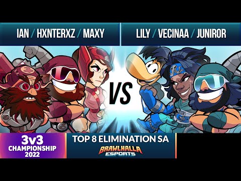 Ian, Hxnterxz, & Maxy vs Lily, Vecinaa, & Juniror - Top 8 Elimination - 3v3 Championship 2022 - SA
