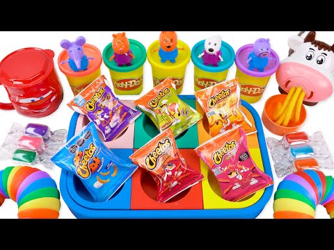 DIY How To Make Rainbow Blind Box Kinetic Sand With Playdoh ASMR | Satisfying Video