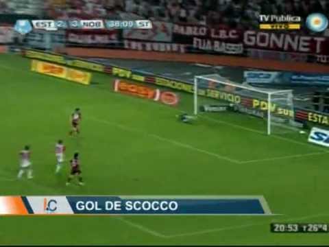Gol de Ignacio Scocco. Estudiantes 2 Newells 4. Torneo Final 2013 (Infobae.com)