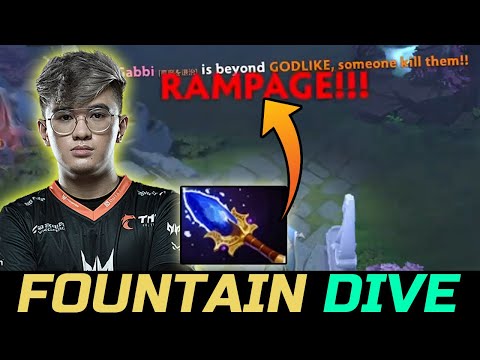 NO MERCY FOUNTAIN DIVE - GABBI AGHANIMS RAMPAGE DOTA 2