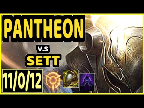NANO (PANTHEON) vs SETT - 11/0/12 KDA BOTTOM SUPPORT GAMEPLAY - BR Ranked GRANDMASTER