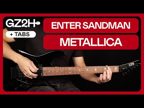 Enter Sandman Guitar Tutorial Metallica Lesson |Rhythm + Lead + TAB|