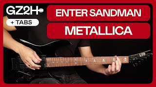 Enter Sandman Guitar Tutorial Metallica Lesson |Rhythm + Lead + TAB|