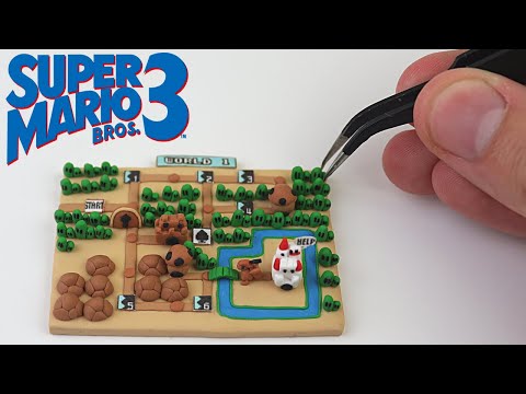 Making World 1 From Super Mario Bros. 3 - Using Polymer Clay