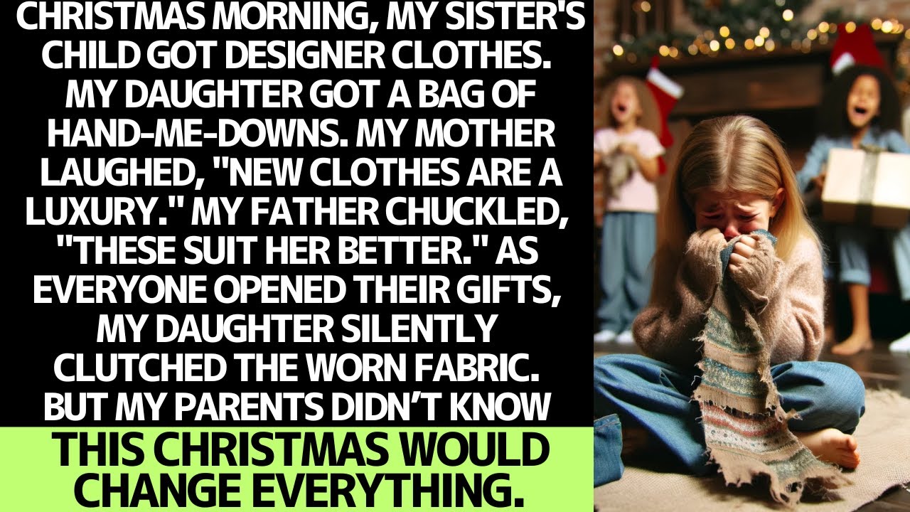 My sister’s child got designer clothes… my daughter got a bag of hand-me-downs.