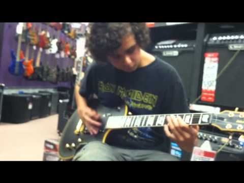 Kyle DiPietro jams a $4,000  guitar at guitar center