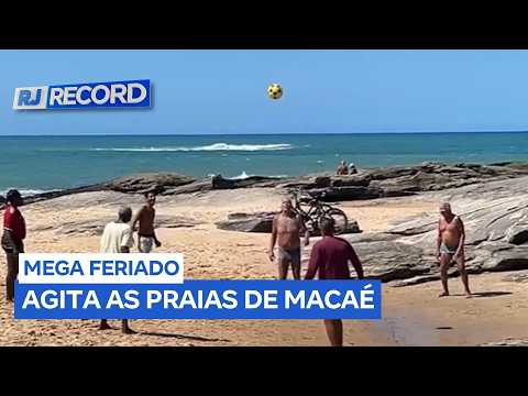 Mega feriado agita o comércio e o turísmo na praia dos cavaleiros em Macaé