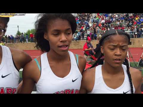 Interview: Oak Park, 2018 MHSAA T&F Finals Division 1 Girls 4x800M Relay Champion