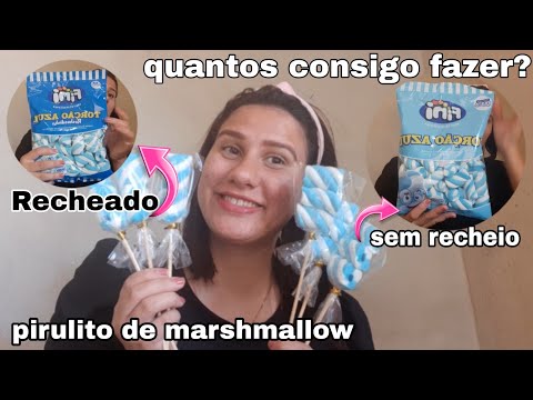 PIRULITO DE MARSHMALLOW|*Quantos pirulito consigo fazer com 1 pacote de marshmallow DE 250g..