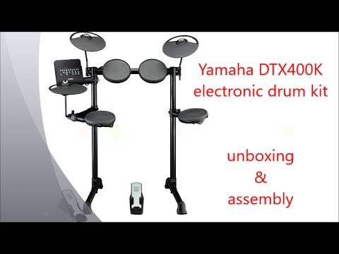 Yamaha DTX400K Electronic Drum Kit Unboxing and Assembly