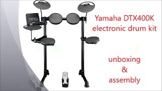 Video thumbnail for Yamaha DTX400K Electronic Drum Kit Unboxing and Assembly by theroarbots