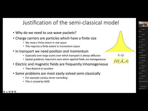 Dimi Culcer — Semiclassical Equations of Motion for Disordered Conductors: