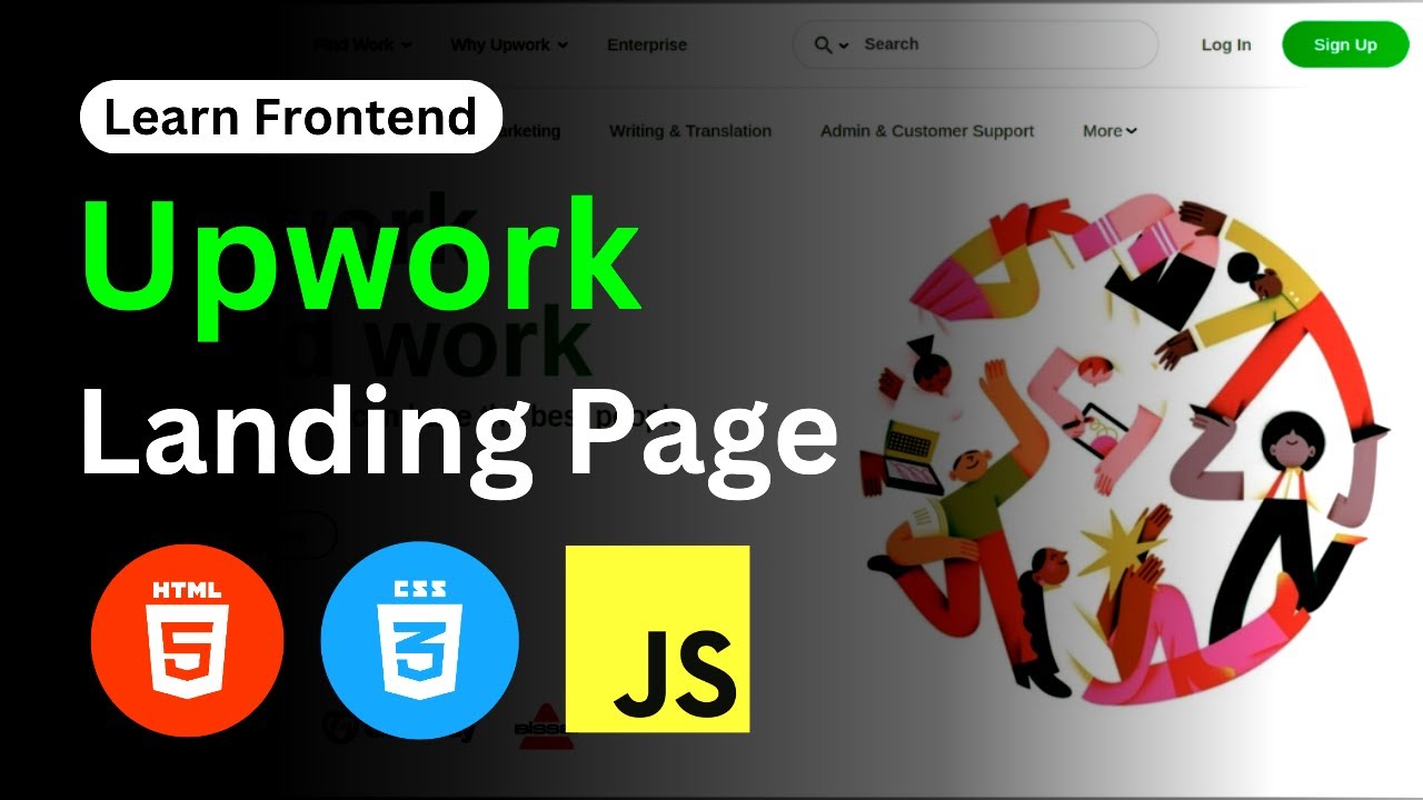 Create Upwork landing page using html, css and javascript | UpCoding | Section-6 - Part 7