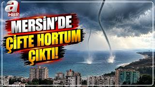 Mersin'de Doğada Nadir Görülen Olay:  Çifte Hortum Çıktı | A Haber