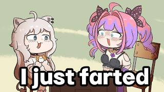 【Hololive】Vivi farted while playing a horror game with Botan【Shishiro Botan/Clip/Ebihurai/Comic】