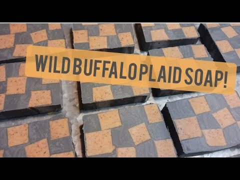 BUFFALO PLAID SOAP 🐃 All Natural Checkered Soap | Fun DIY Bar Soap | Cedarwood & Pine Soap for Men