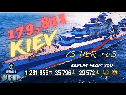 Russian Destroyer KIEV wows ( 1st Place Against Tier 10s ) World of Warships #wows #worldofwarships