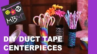 Duct Tape DIY Party Decorations - Toilet Paper Roll Centerpieces