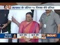 Opposition Presidential candidate Meira Kumar arrives in Parliament to file her nomination