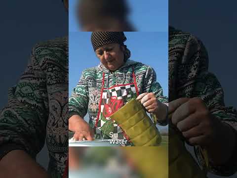 Grandma Cooked Georgian Khinkali in the Village | Moist Chocolate Cake Recipe #shorts #asmr #cooking