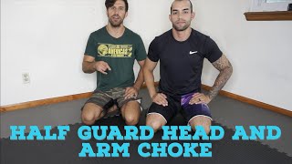 Head and arm choke from half guard || The Jiu Jitsu Journal || BJJ Techniques