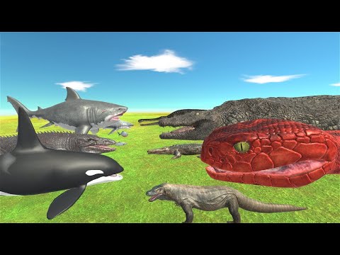 Giant Reptiles VS Mini Aquatics - Who's Gonna Win? - ARBS Sim