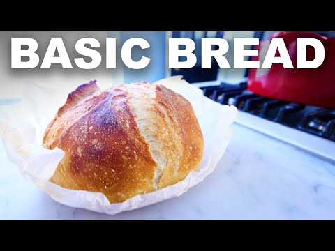 Homemade crusty loaf, with or without a dutch oven