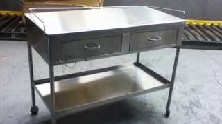 preview picture of video '2 Blickman Inc Surgical Equipment and Dressing Tables with Casters on GovLiquidation.com'