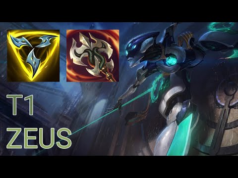 T1 Zeus Camille Top VS Fiora | KR Challenger Patch 14.3