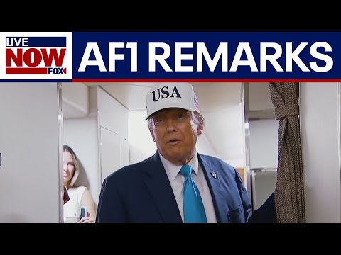 Video | President Trump speaks to reporters on Air Force One | LiveNOW from FOX