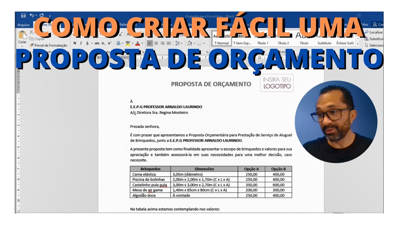 Como CRIAR Proposta de Orçamento no Microsoft WORD