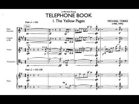 M. Torke - Telephone book, 1. The Yellow Pages [SCORE VIDEO]