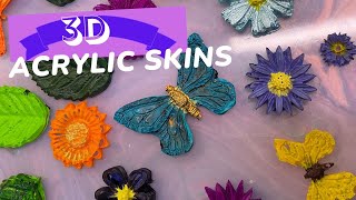Making 3D Acrylic Skins- Easy!-*Use in pour painting, resin & craft projects