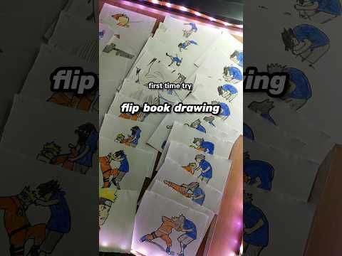naruto and sasuke fight 💥 flip book drawing | #shorts #drawing