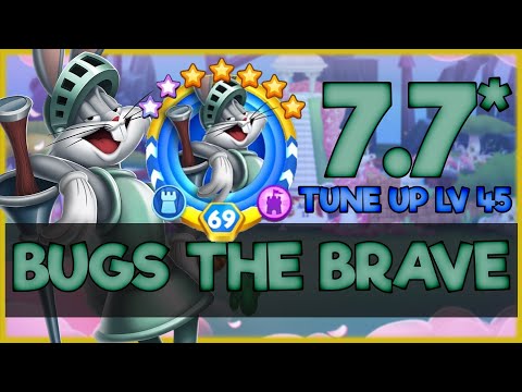 BUGS THE BRAVE RANK 7.7*, TUNE UP lv 45! - my first maxed out toon! - Looney Tunes World of Mayhem
