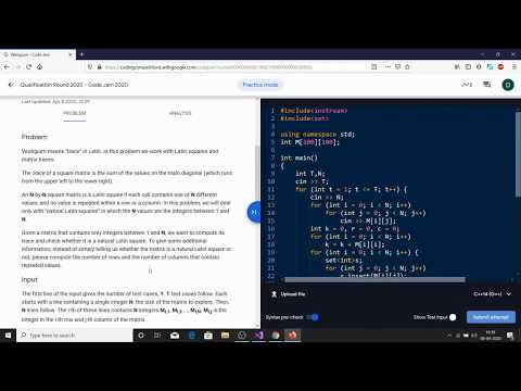CodeJam 2020 Question A Explained