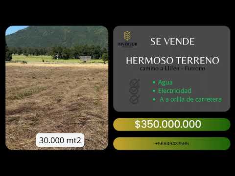 INVERSUR VENDE HERMOSO TERRENO EN FUTRONO