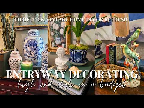 ELEGANCE ON A BUDGET: ENTRYWAY REFRESH 2025 | Thrifted Vintage Decorating Inspiration
