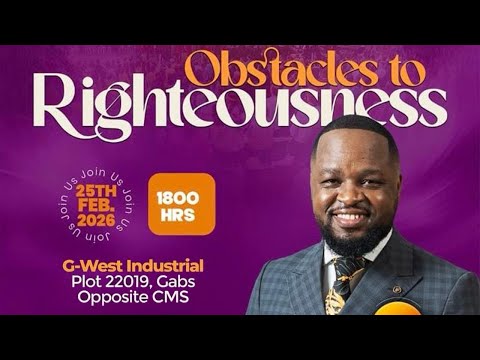 The Midweek Experience | Obstacles To Righteousness | Prophet B.F. Rams
