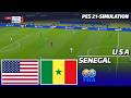 USA vs SENEGAL | International Friendly 2026 | PES 21 Simulation