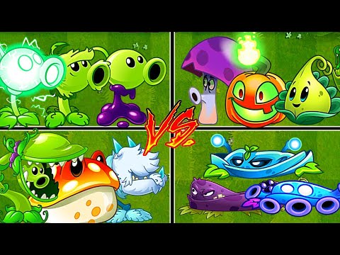 Random 4 Team Plants Battles - Who Will Win? - PvZ2 10.8.1 Team Plants vs Team Plants