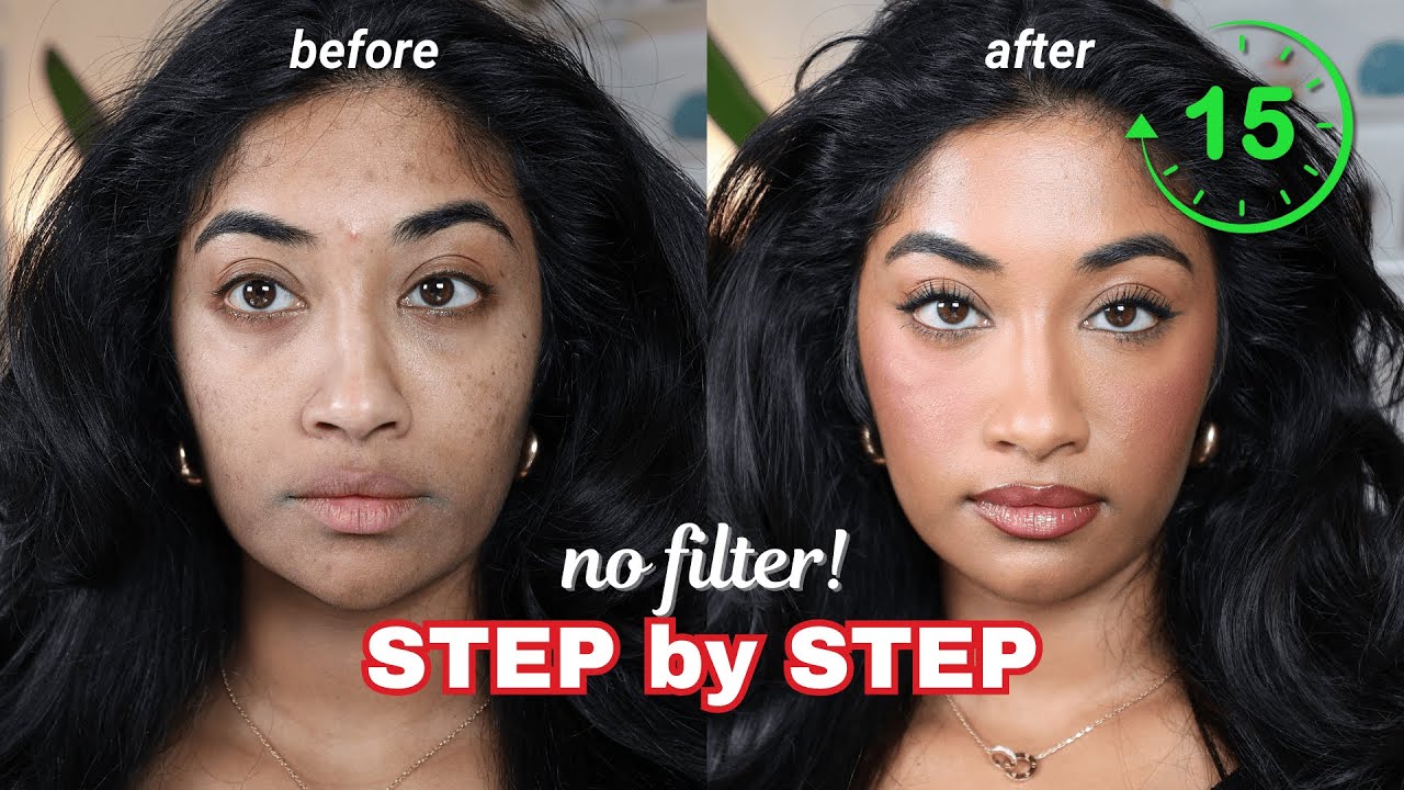THE ULTIMATE EVERYDAY MAKEUP TUTORIAL FOR BEGINNERS (15 min, brown skin friendly 🤎)